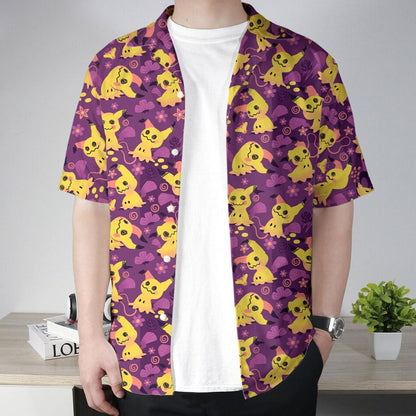 Mimikyu Purple Pattern Pokemon Hawaiian Shirt