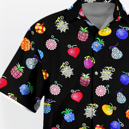 Mini All Devil Fruits Pattern Hawaiian Shirt