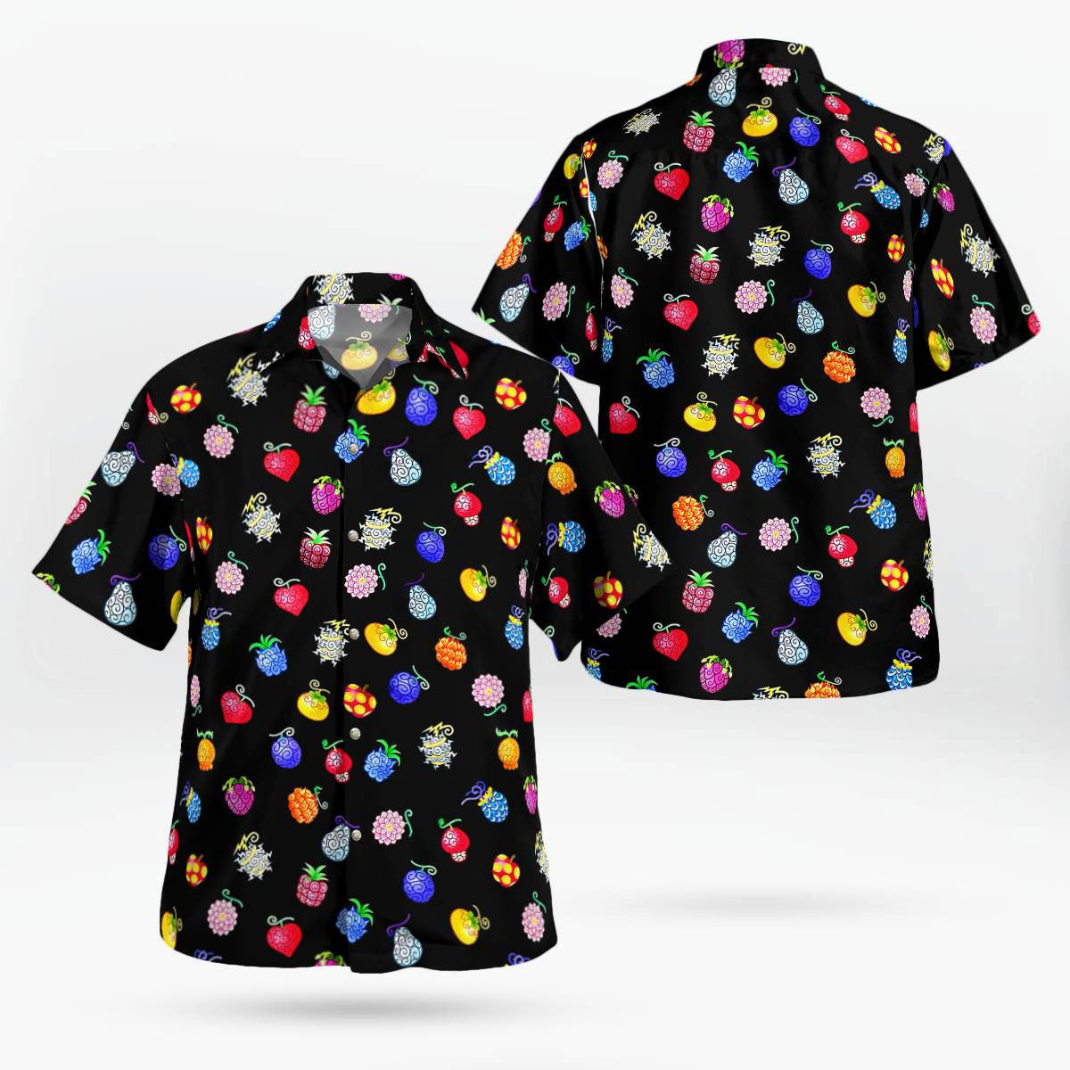 Mini All Devil Fruits Pattern Hawaiian Shirt