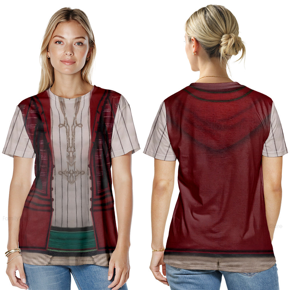 Aladdin Red Jacket Aladdin Live Action Costume T-Shirts For Men
