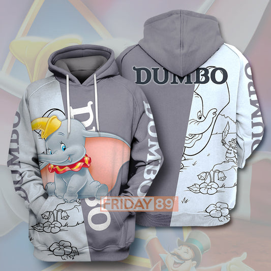 Dumbo T-shirt Great Dumbo Big Ears Elephant 3D Print T-shirt Cute Awesome DN Hoodie Sweater Tank