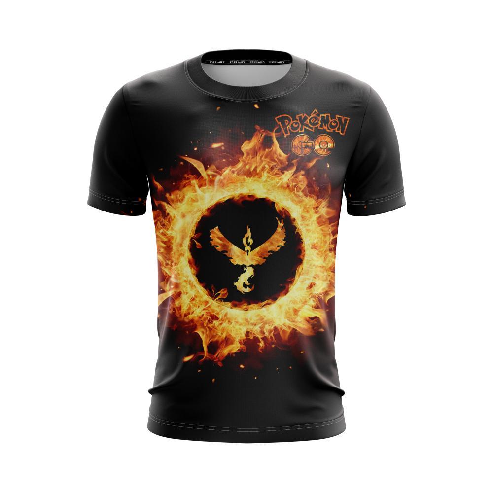 Pokemon T-Shirt Moltres Fire Pokemon Go T-Shirt Black Unisex - Trendy Gift For Men & Women