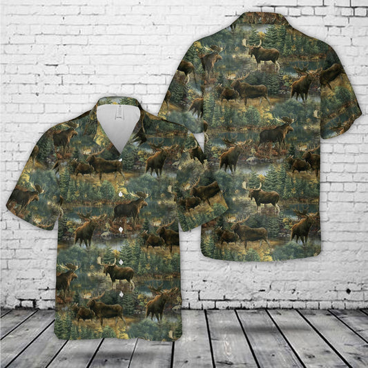 Moose Hawaiian Shirt