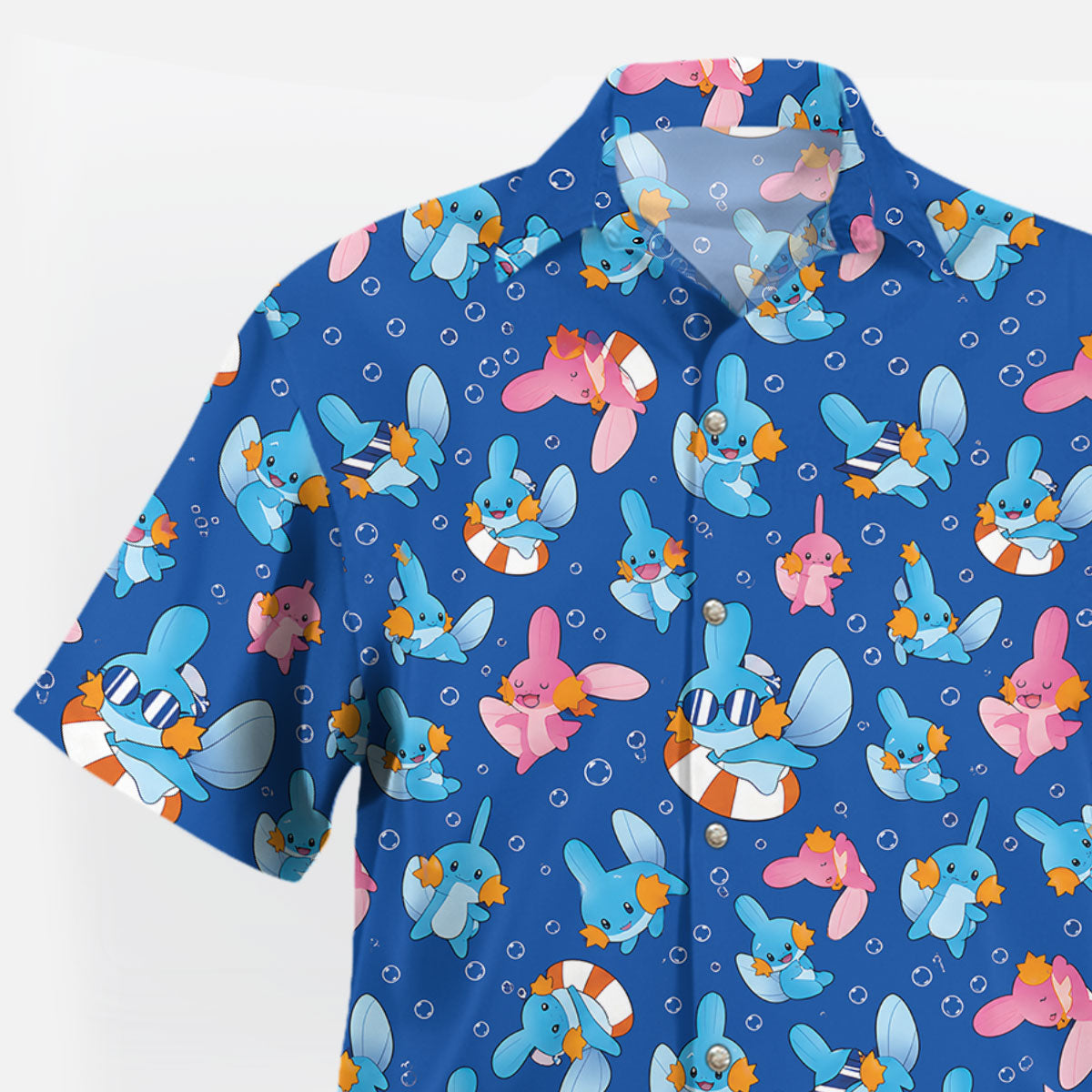 Mudkip and Wooper Summer Splash Pokemon Hawaiian Shirt - Tropi Hawaiian Shirts