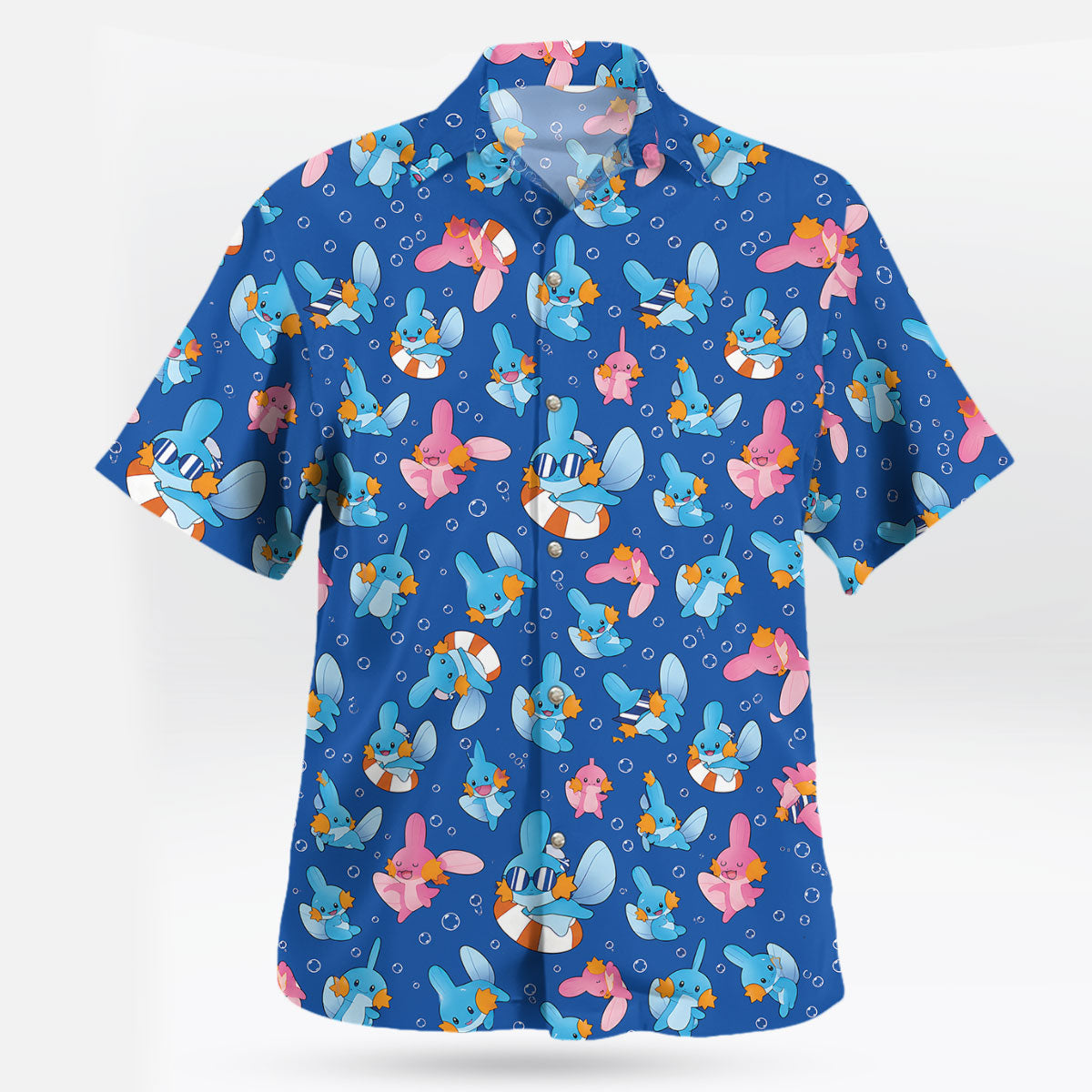 Mudkip and Wooper Summer Splash Pokemon Hawaiian Shirt - Tropi Hawaiian Shirts