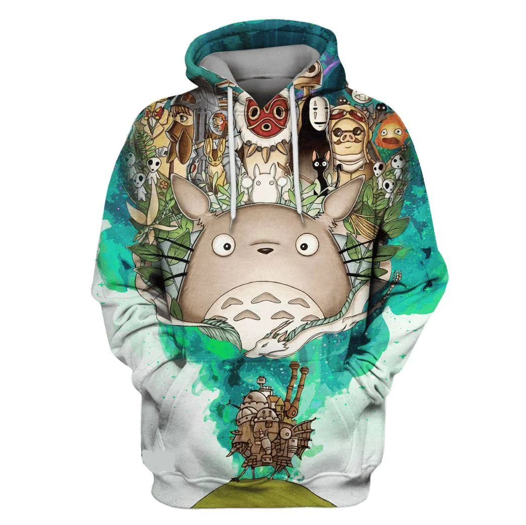 SGhibli Hoodie Movie Characters Howl Moving Castle Hoodie Colorful Unisex