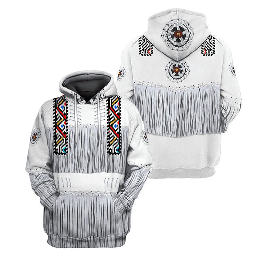 Native American Hoodie Native American Clothes Pattern Hoodie White Unisex - Cozy Hoodie For Cold Weather