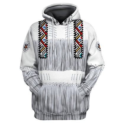 Native American Hoodie Native American Clothes Pattern Hoodie White Unisex - Cozy Hoodie For Cold Weather