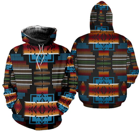 Native American Hoodie Culture Native American Pattern Hoodie Black Brown Unisex - Cozy Hoodie For Cold Weather