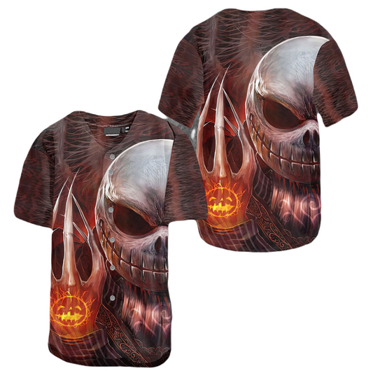 Tnbc Baseball Jersey Scary Jack Pumkin King Jersey Shirt Brown Unisex