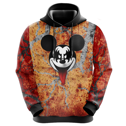 DN Hoodie DN MN Characters Kiss Band Red Hoodie