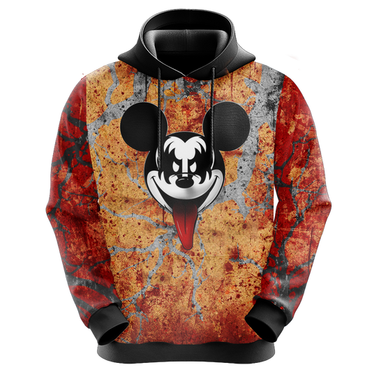 DN Hoodie DN MN Characters Kiss Band Red Hoodie