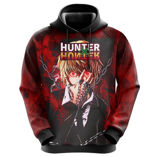  Hunter X Hunter Hoodie Kurapica Black Red Hoodie Hunter X Hunter Merch Anime Hoodie  