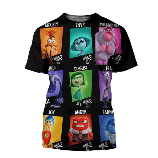 Inside Out T-Shirt Disney All Emotions Of Inside Out 2 T-Shirt Colorful Unisex - Trendy Gift For Men & Women