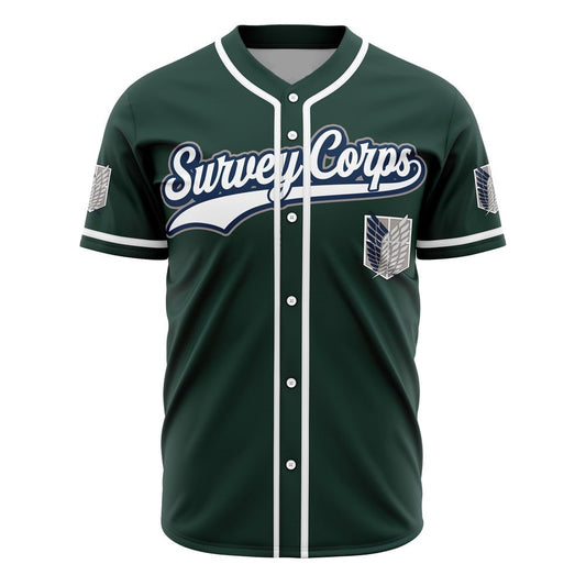 Attack on Titan Baseball Jersey Survey Corps Ackerman Attack on Titan Jersey Shirt Green Unisex Adult New Release