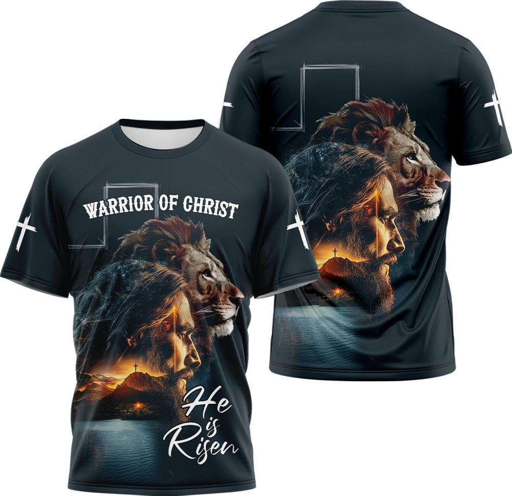Warrior of Christ He is Risen 3D TShirt