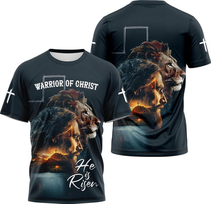 Warrior of Christ He is Risen 3D TShirt