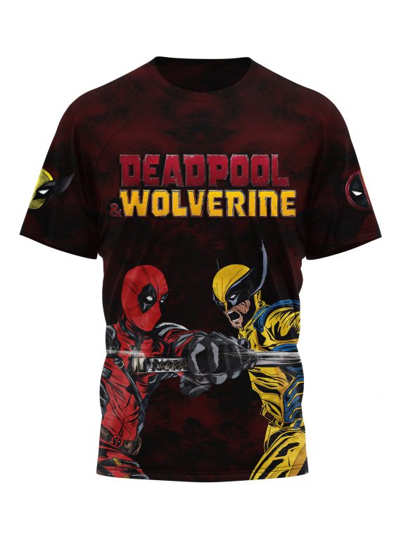 Deadpool T-Shirt Marvel Deadpool And Wolverine Let'S Fcking Go T-Shirt Black Red Unisex - Trendy Gift For Men & Women