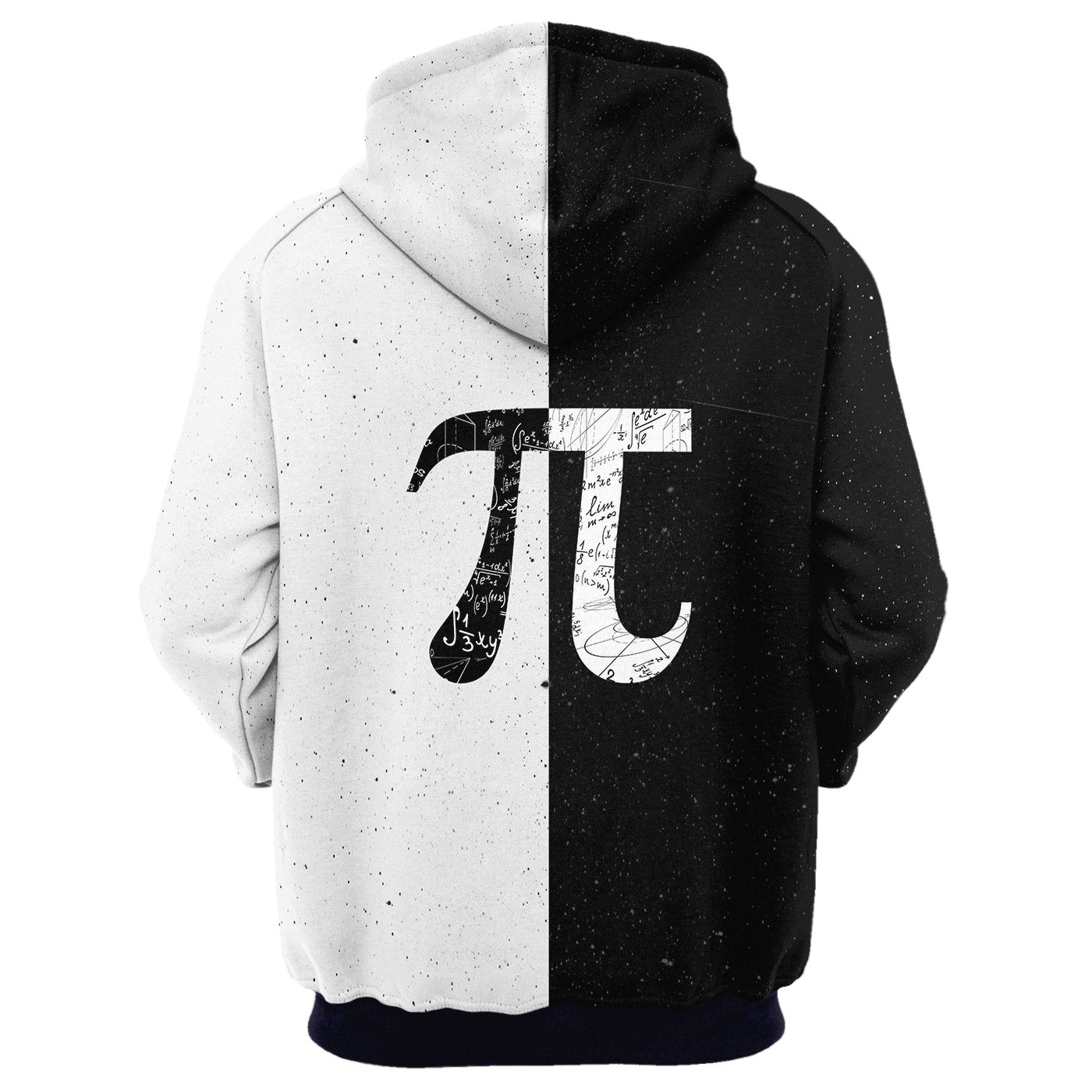 Pi Hoodie Pi Universe Symbol Graphic Hoodie Math Hoodie Black White Unisex - Cozy Hoodie For Cold Weather