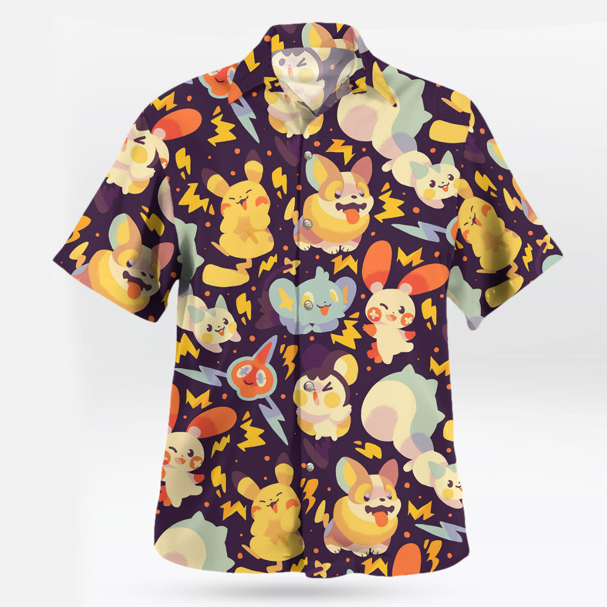 Pikachu and Friends Pattern Pokemon Hawaiian Shirt - Tropi Hawaiian Shirts
