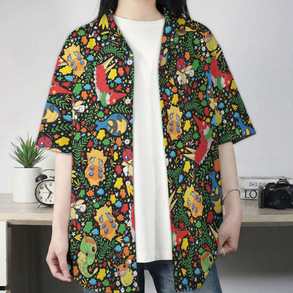 Pokémon Bug Type Tropical Pattern Hawaiian Shirt - Tropi Hawaiian Shirts