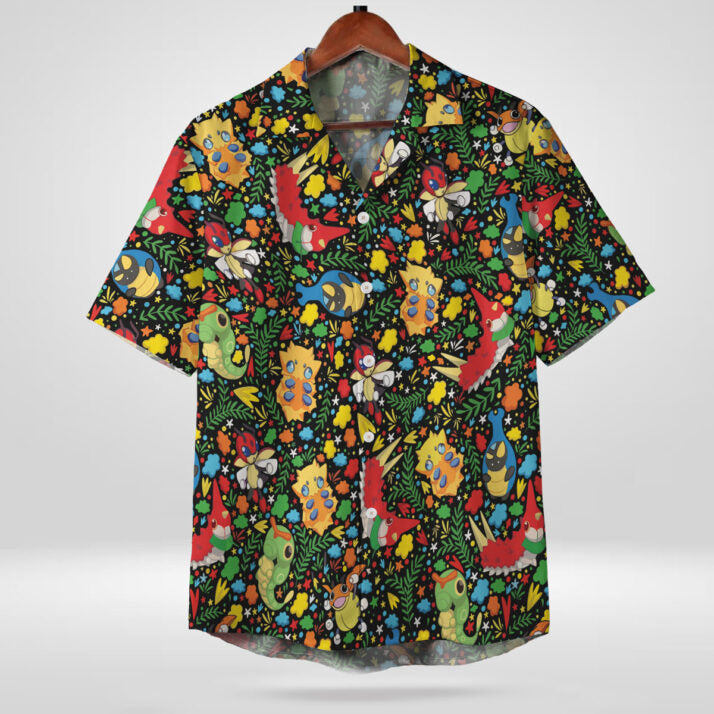 Pokémon Bug Type Tropical Pattern Hawaiian Shirt - Tropi Hawaiian Shirts