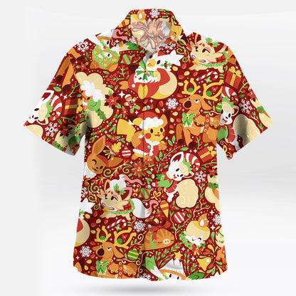 Pokemon Christmas Hawaiian Shirt – Festive Tropical Style - Tropi Hawaiian Shirts