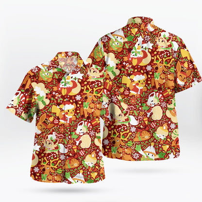 Pokemon Christmas Hawaiian Shirt – Festive Tropical Style - Tropi Hawaiian Shirts