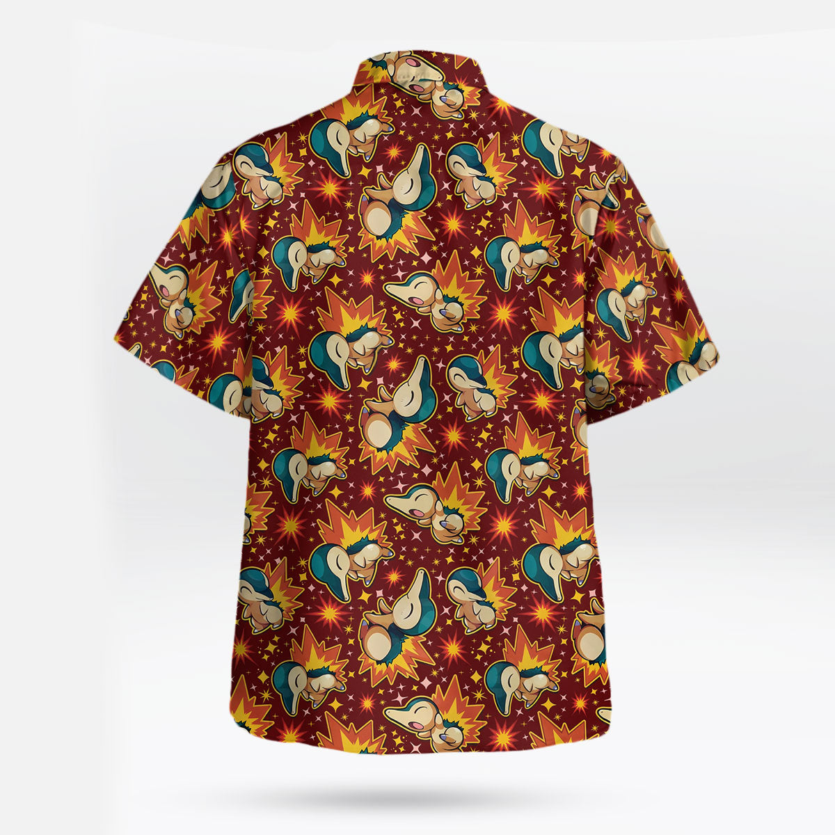 Pokemon Cyndaquil Fire Pattern Hawaiian Shirt