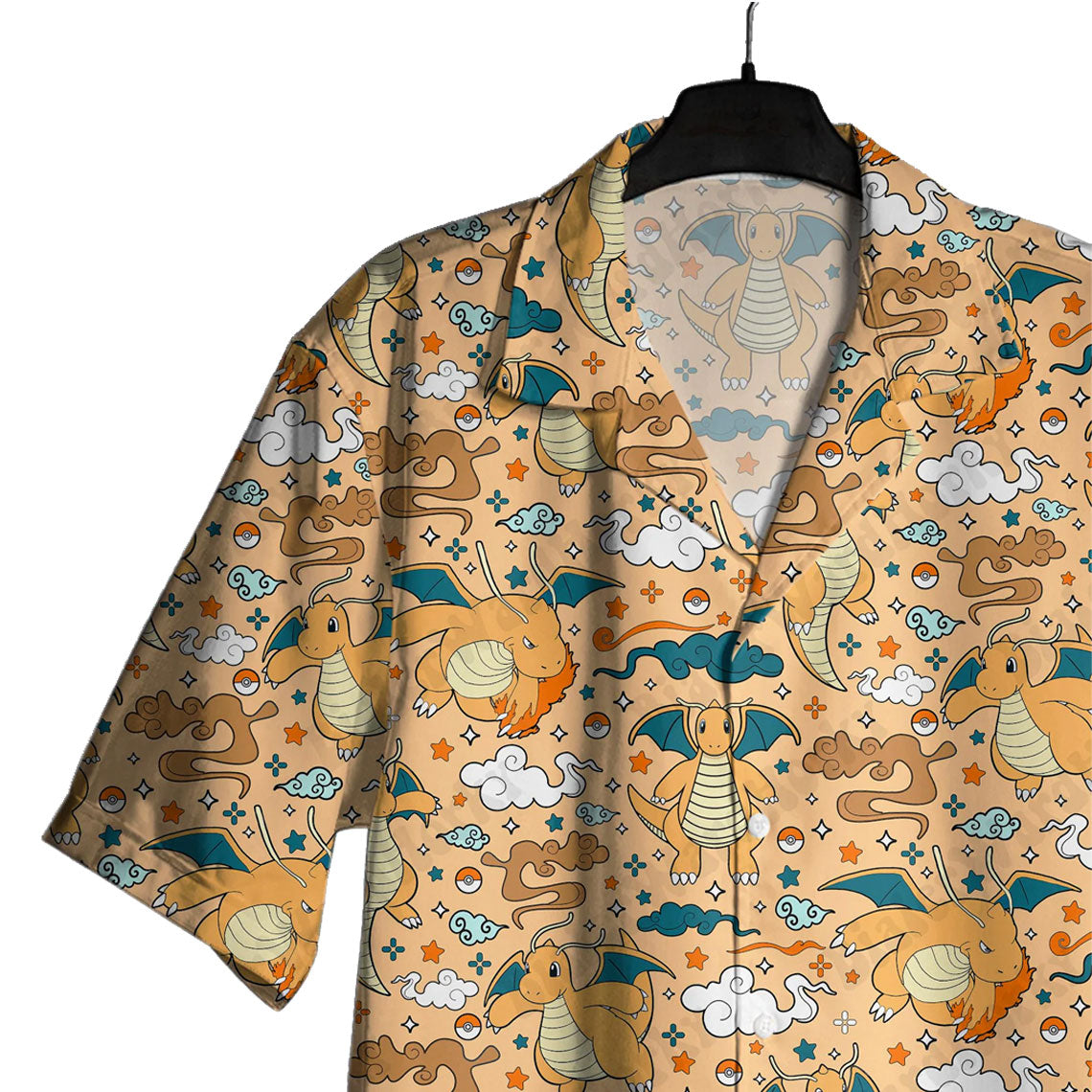 Pokemon Dragonite Aloha Pattern Hawaiian Shirt