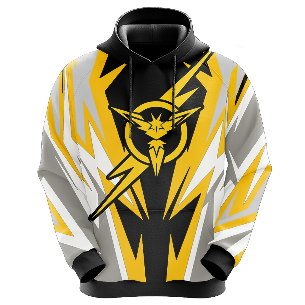 Pokemon Hoodie Pokemon House Instinct Graphic Hoodie Yellow White Unisex - Cozy Hoodie For Cold Weather