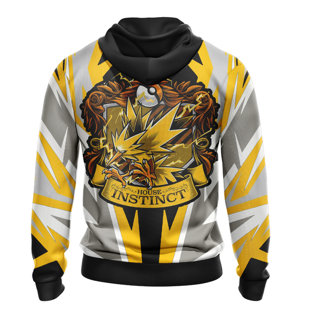 Pokemon Hoodie Pokemon House Instinct Graphic Hoodie Yellow White Unisex - Cozy Hoodie For Cold Weather