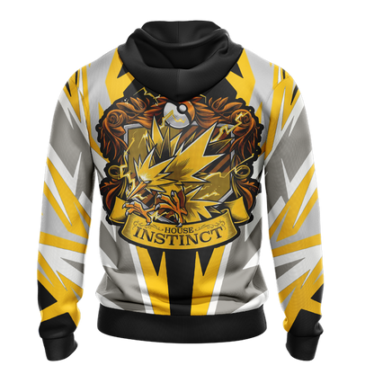 Pokemon Hoodie Pokemon House Instinct Graphic Hoodie Yellow White Unisex - Cozy Hoodie For Cold Weather