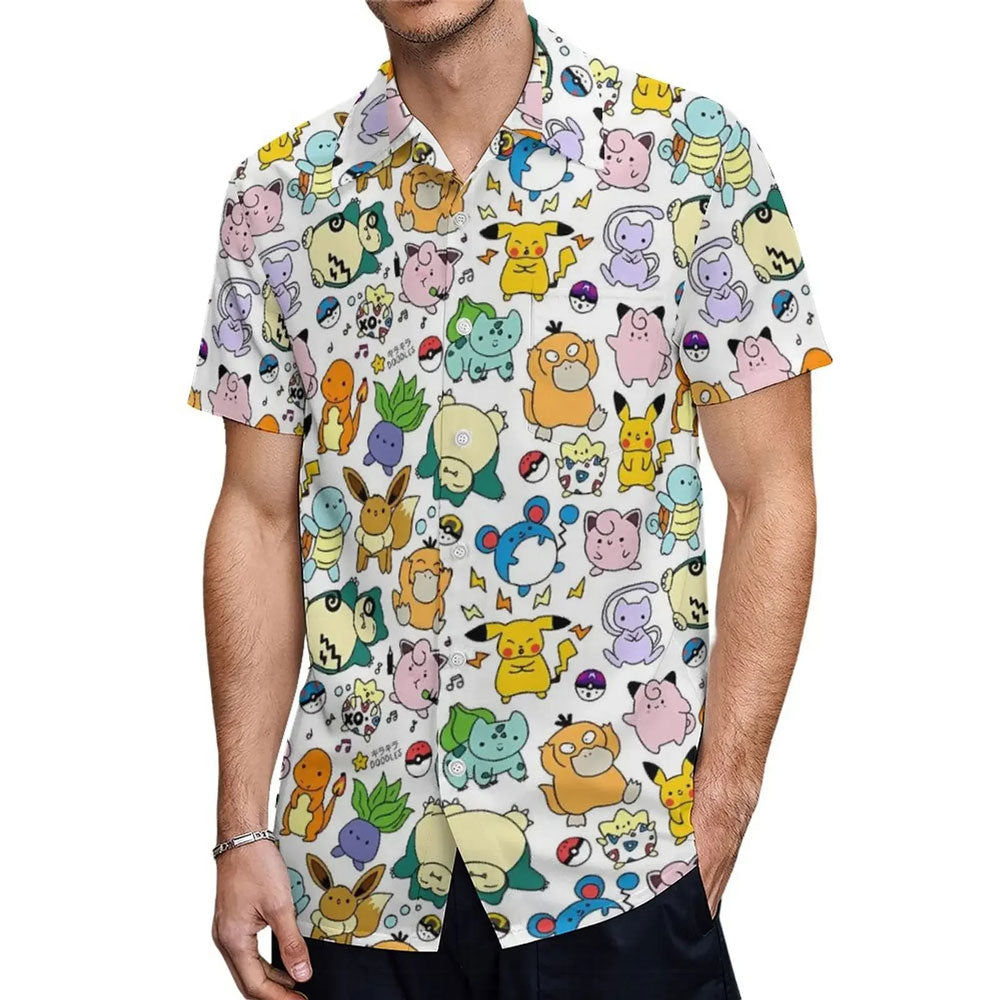 Pokemon Mini Characters Hawaiian Shirt - Tropi Hawaiian Shirts