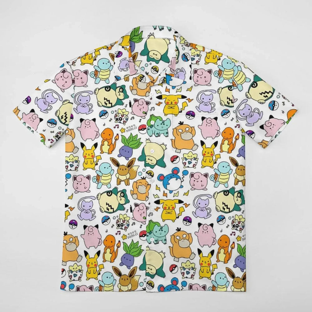 Pokemon Mini Characters Hawaiian Shirt - Tropi Hawaiian Shirts