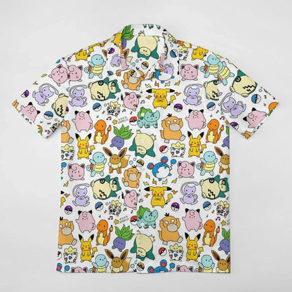 Pokemon Mini Characters Hawaiian Shirt - Tropi Hawaiian Shirts
