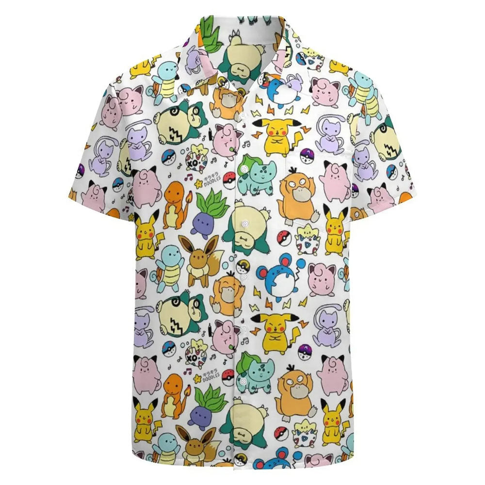 Pokemon Mini Characters Hawaiian Shirt - Tropi Hawaiian Shirts