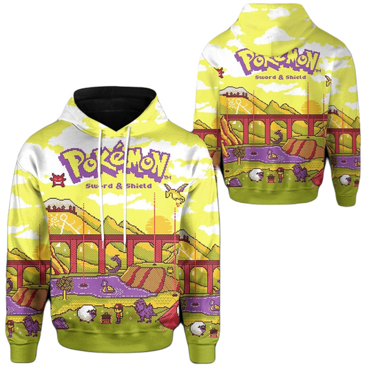Pokemon Hoodie Pokemon Sword And Shield Hoodie Colorful Unisex - Cozy Hoodie For Cold Weather