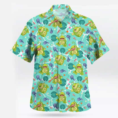 Politoed and Poliwag Pokémon Hawaiian Shirt | Tropi Hawaiian Shirts Store