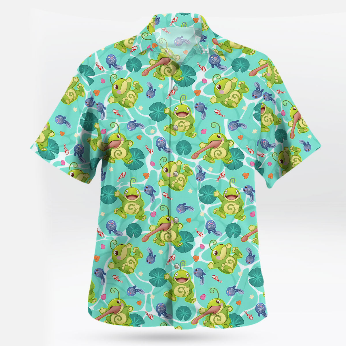 Politoed and Poliwag Pokémon Hawaiian Shirt | Tropi Hawaiian Shirts Store