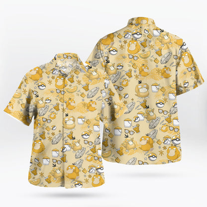 Psyduck Summer Mood Hawaiian Shirt – Funny & Relaxed Pokemon Vibes