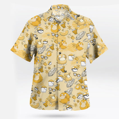 Psyduck Summer Mood Hawaiian Shirt – Funny & Relaxed Pokemon Vibes