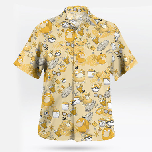 Psyduck Summer Mood Hawaiian Shirt – Funny & Relaxed Pokemon Vibes