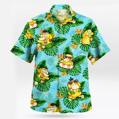 Psyduck Tropical Leaves Summer Pokemon Hawaiian Shirt