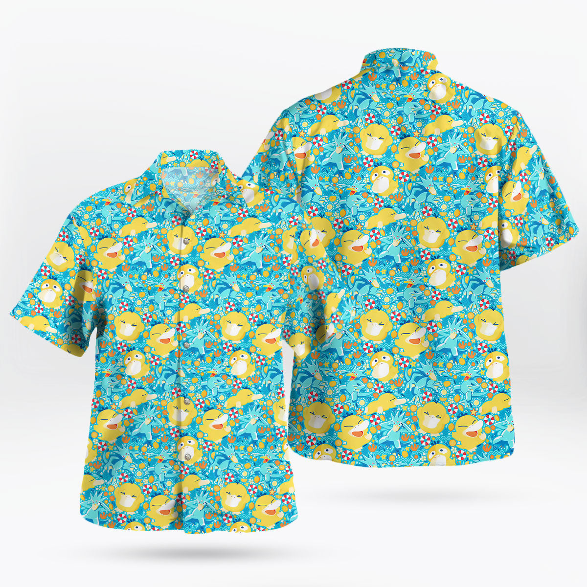 Psyduck & Vaporeon Ocean Adventure Pokémon Hawaiian Shirt