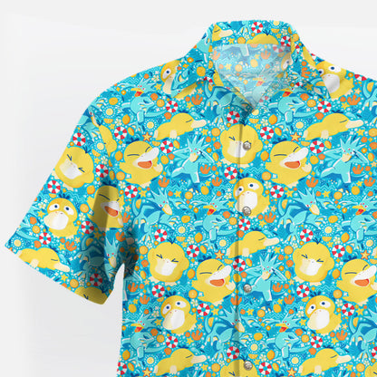 Psyduck & Vaporeon Ocean Adventure Pokémon Hawaiian Shirt