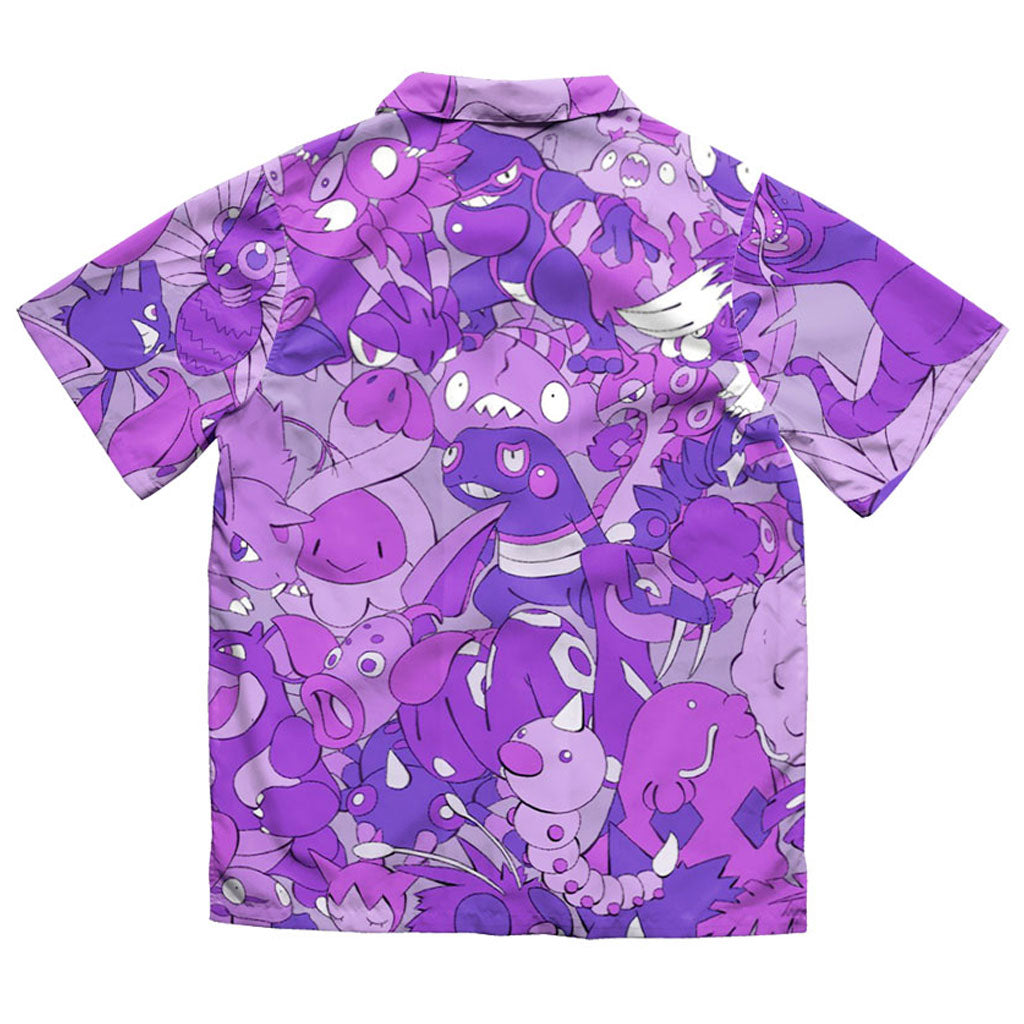 Purple Poison-Type Collage Pokemon Hawaiian Shirt | Tropi Hawaiian Shirts Store