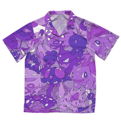 Purple Poison-Type Collage Pokemon Hawaiian Shirt | Tropi Hawaiian Shirts Store