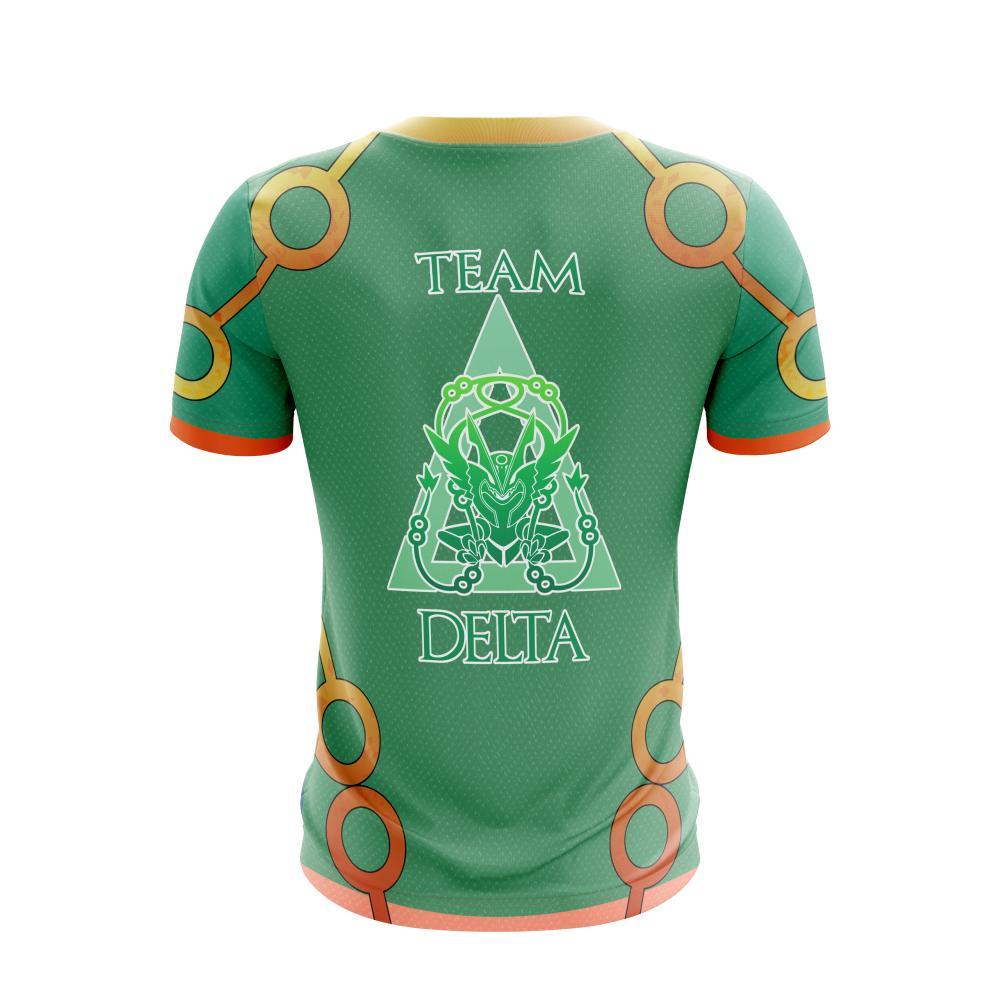 Pokemon T-Shirt Rayquaza Team Delta Pokemon Go T-Shirt Green Unisex - Trendy Gift For Men & Women