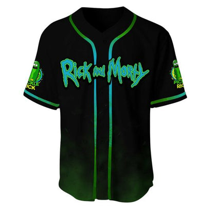 Rick and Morty Baseball Jersey Rick and Morty Im Pickle Jersey Shirt Green Black Unisex Adult New Release